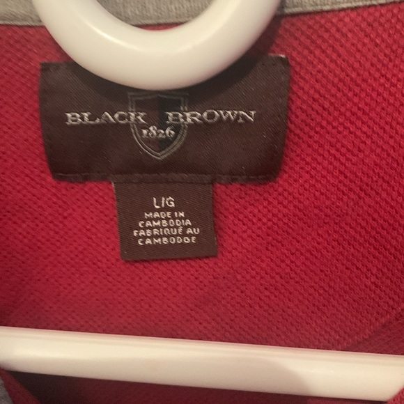 Stylish Ruby Red 100% Soft Cotton Polo from Black Brown 1826 SZ Large 🔥 - Picture 3 of 9